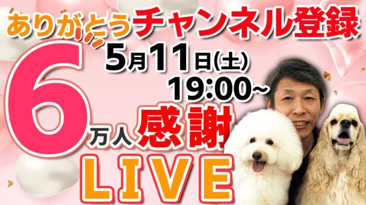 【犬のしつけ相談ライブ】アーカイブ/ありがとう！チャンネル登録60000人感謝ライブ