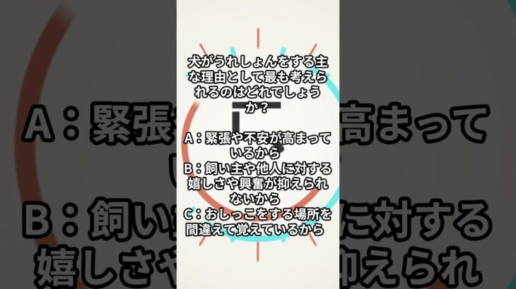 犬がうれしょんをする主な理由として最も考えられるのはどれでしょうか？#ワンコクイズ #犬好きと繋がりたい #犬のいる暮らし #ペットトレーナー #犬のしつけ #犬の睡眠 #ワンコとの生活 #犬の