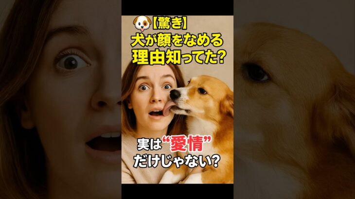【動物雑学AI】🐶【驚き】犬が顔をなめる理由、知ってた？実は“愛情”だけじゃない！？💥 #雑学 #動物 #白石動物園