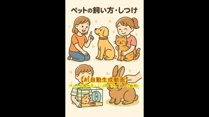 【AI自動生成動画】ペットの飼い方・しつけ（犬、猫、小動物） – 2025-08-17