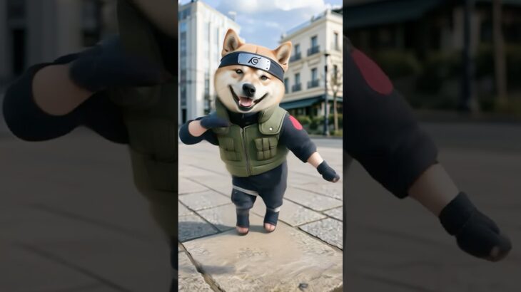 柴犬さん AIで 科目三 ダンス ナルト 🕺🐾 #shibainu【お預かり記念】