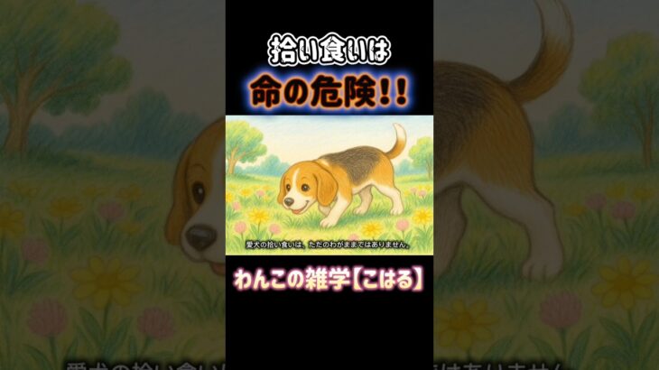 散歩中の拾い食い、実は犬の○○！？やめさせるコツをわかりやすく紹介します🐶🚫#拾い食い対策 #犬のしつけ #犬の本能 #犬の気持ち  #愛犬の安全 #犬との暮らし #ドッグトレーニング #犬の雑学