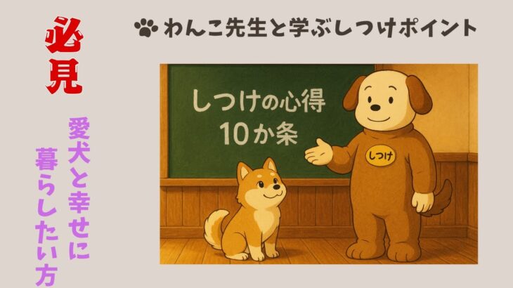 わんこ先生と学ぶ犬のしつけポイント