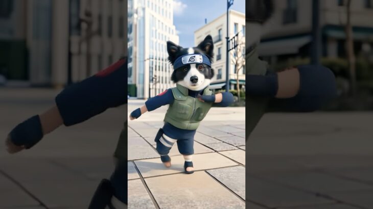 ボーダーコリーさん AIで 科目三 ダンス ナルト 🕺🐾 #bordercollie 【お預かり記念】