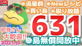 【あつ森】初見さん歓迎です　「631ベル」「流星群」「新レシピ」の島開放中！【カブ価】【あつ森 参加型】