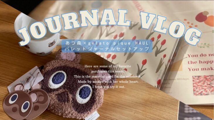 【Journal Vlog】 Vol.1 ▶バレットジャーナルセットアップ／あつ森×ジェラピケ購入品と私がお花を飾る理由