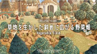 【あつ森】草地を生かした斜めに広がる野菜畑|Vegetable Field【島クリエイト】
