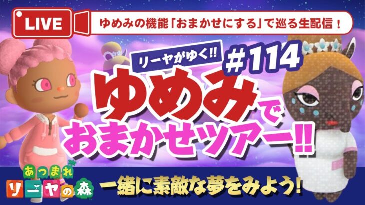 【あつ森】ゆめみ「おまかせツアー」#114開催！初見さん大歓迎！みんなで素敵な夢を見ましょ〜！