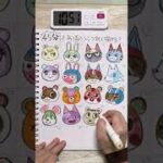 45分で何ができる？あつ森の住人何人描けるか検証【あつまれどうぶつの森/Animal Crossing】　#Shorts