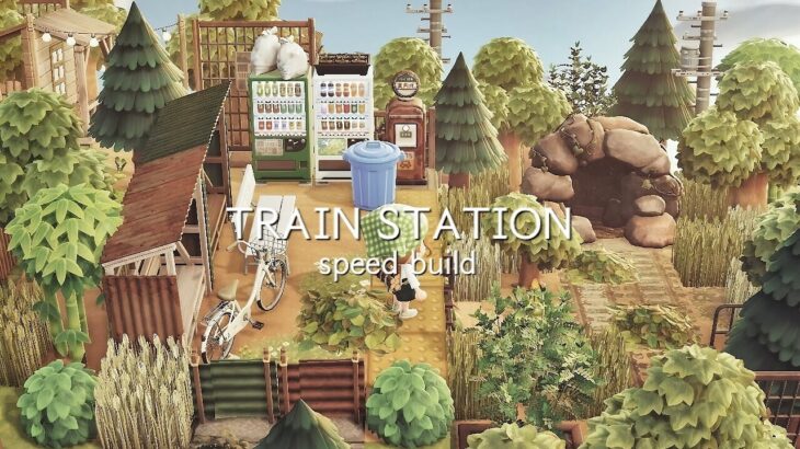 【あつ森】案内所裏の無人駅 | abandoned train station | speed build | Animal Crossing New Horizons