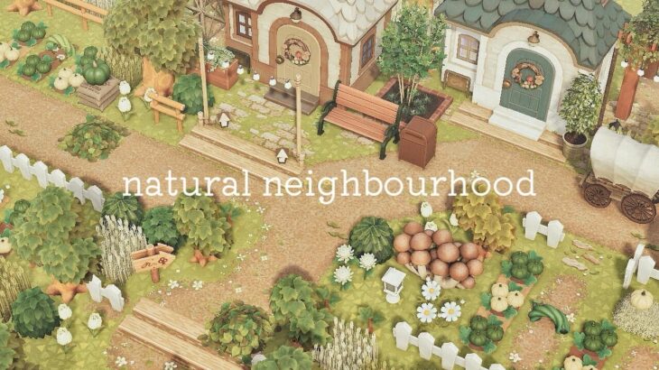 自然溢れる住宅街と斜め道 | natural neighbourhood Speed Build | animal crossing new horizons | acnh | あつ森