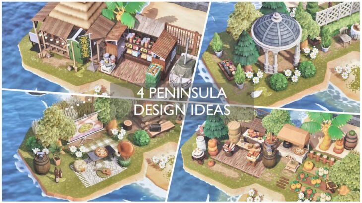 岬のレイアウト ４のデザイン | 4 Peninsula Design Ideas Speed build | animal crossing | あつ森