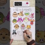 【45分で何ができる？50音順14あつ森住民何人描けるか検証【あつまれどうぶつの森/Animal Crossing】#Shorts