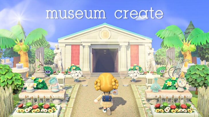 【あつ森】青×白でつくる博物館🦉🏝 museum create【島クリエイト】