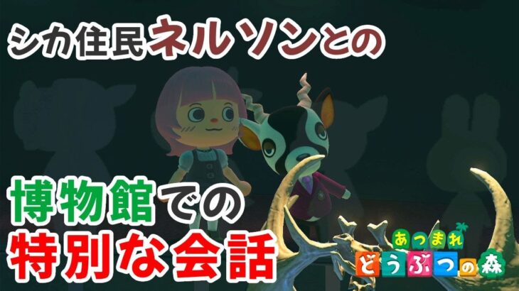 【あつ森】シカ住民ネルソンとの博物館での特別な会話