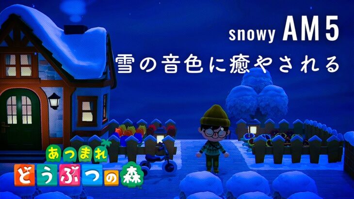 【あつ森 BGM】午前5時（雪）のお散歩【作業用・睡眠用】ACNH Music 5AM（snowy）