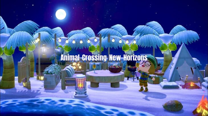 【あつ森】浜辺で冬のグランピング | ACNH Animal Crossing New Horizons【島クリエイト】