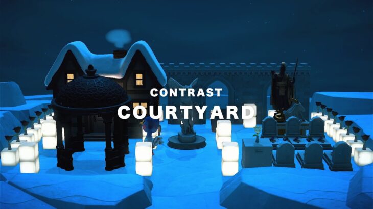 【あつ森】タキュ-白と黒の世界  Queenie – Contrast Courtyard | ハピパラ  島クリエイト  Animal Crossing