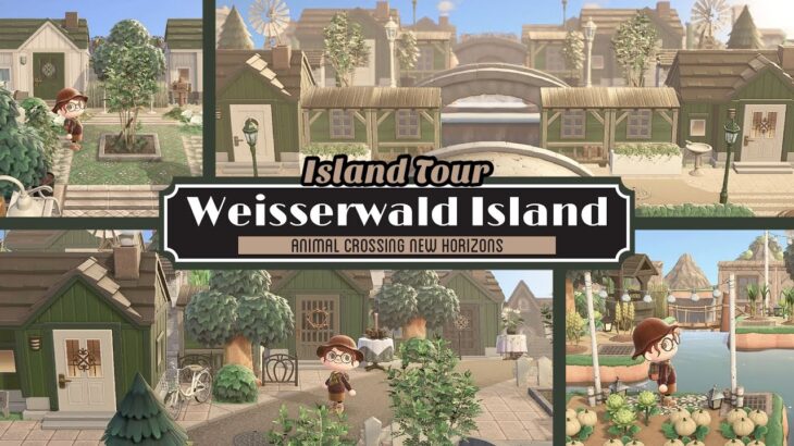 【あつ森/夢訪問】島クリのアイデア詰まった白×黒×緑の街”Weiβerwald島”～島紹介｜Island Tour ￤AnimalCrossing～