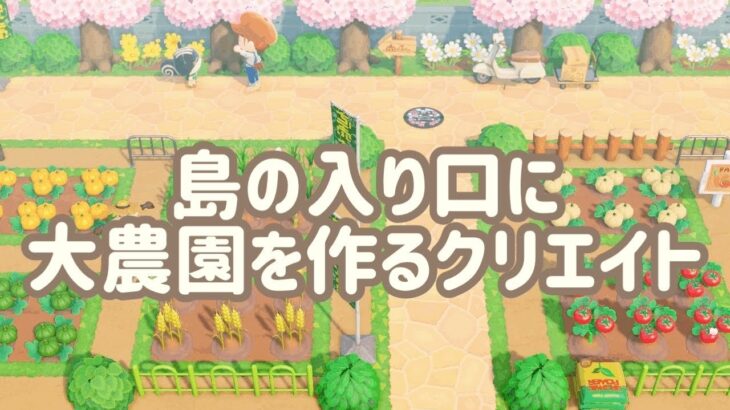 【あつ森】島の入り口に大農園を作る/簡単/初心者向け/Animal Crossing New Horizons/ACNH【島クリエイト】