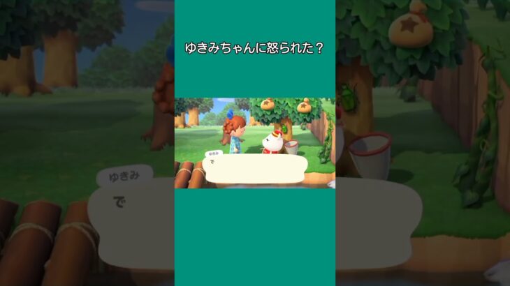 【あつ森】虫取り中に話しかけたら･･･ゆきみちゃん怒っちゃった？【あつまれどうぶつの森】【どうぶつの森】【ACNH】 #short