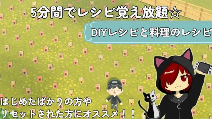 [あつ森] 5分間でレシピ覚え放題！！レシピが無くなり次第終了☆ちょっとしたプレゼントもご用意してます°˖✧