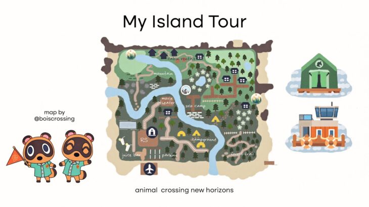 【あつ森】サマーキャンプ島のお散歩・夢番地公開 | My Island Tour + Dream Address Release | Animal crossing new horizons