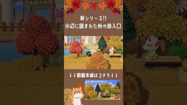 【あつ森】水辺に囲まれた秋の島入口ショートVer  |水辺の多い秋の島|Animal Crossing: New Horizons【島クリエイター】#Shorts #あつ森 #acnh