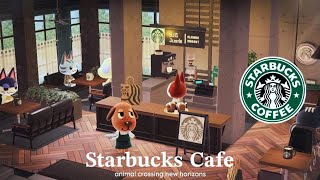 【あつ森】スターバックスカフェ + BGMアンビエント | Interior Decorating + Starbucks ambience Jazz music