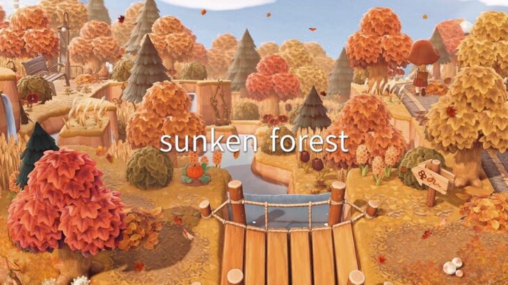 【あつ森】秋の街 自然エリア | Sunken Forest | Peninsula | Animal Crossing New Horizons