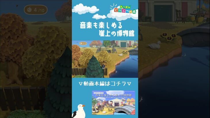 【あつ森】音楽も楽しめる崖上の博物館ショートVer| 水辺の多い秋の島|Animal Crossing: New Horizons【島クリエイター】#Shorts #島クリエイト#acnh