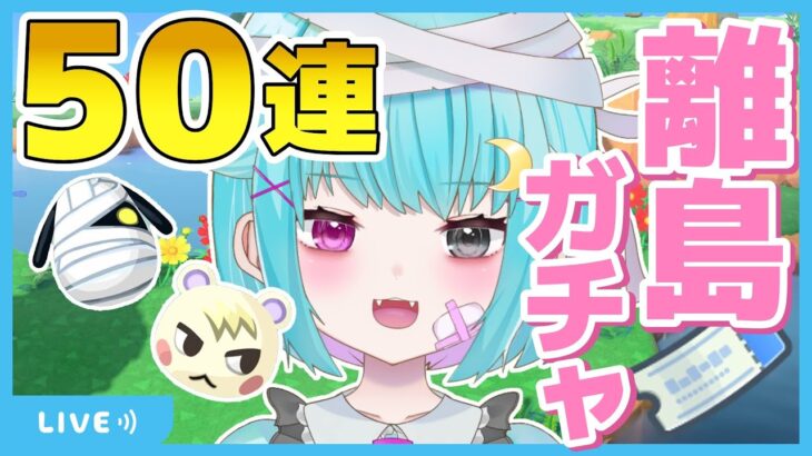 【あつ森】住民厳選50連離島ガチャ！ジュンとラッキーを求めて3【#新人vtuber /あつまれどうぶつの森】#shorts #縦型配信