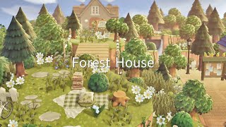 【あつ森】緑生い茂る自然島 案内所横の家 | Forest House | Animal Crossing New Horizons