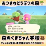 ☑️【あつ森】2024/06/03『1分間動画①』森の学校。animalcrossingnewhorizons/あつまれどうぶつの森/동물의숲/#shorts