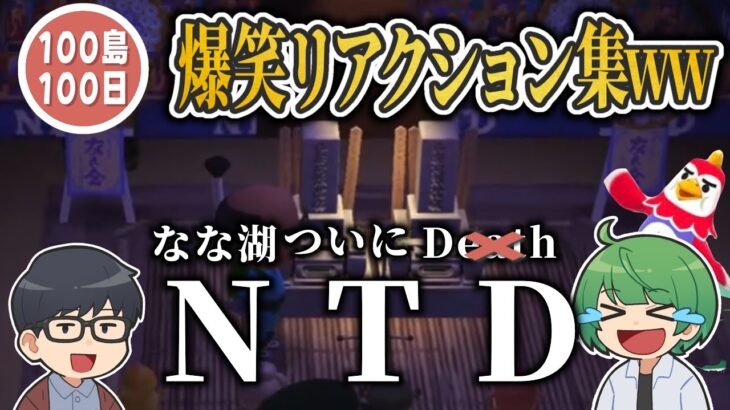 【あつ森100日目】ついに来島！ぬーすけ先輩の期待を上回る爆笑リアクションまとめ【なな湖切り抜き】