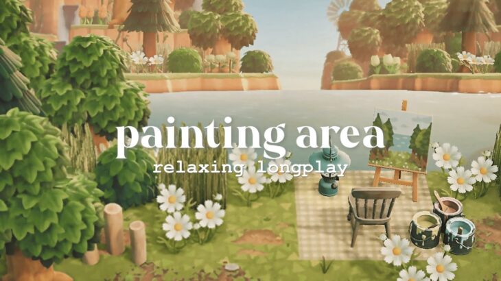 【あつ森】大きな湖と絵を描くスポット | Animal Crossing Longplay 🍃 Relaxing Spot 🦢 No Commentary