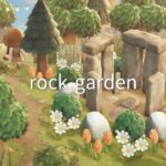 【あつ森】緑生い茂る自然島 岩を固定したレイアウト🌼🍃 | Decorating my Rock Garden | Animal Crossing New Horizons