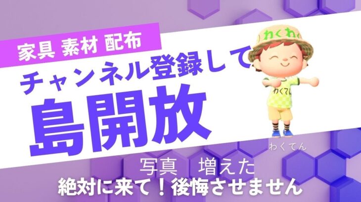 写真？　開放　【あつ森】　　譲り合ってね【時間制限無し　フリー島　開放】概要欄　読んで参加配布　レシピもあり　家具取り放題【視聴者参加型】　【 Nintendo Switch】