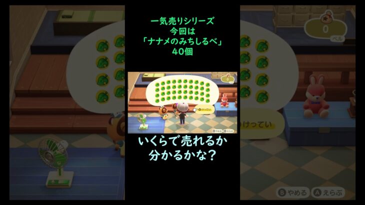 【あつ森】　一気売り シリーズ  Part198 今回は 【ナナメのみちしるべ】 40個 いくらか分かるかい？