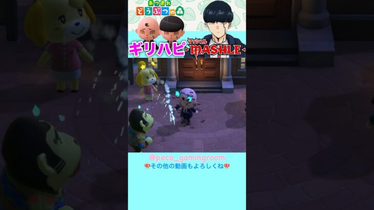 【あつ森】ギリハピ🥳マッシュルごっこQP板👶ギリハピダンス  #あつまれどうぶつの森 #animalcrossing #あつ森 #acnh #모동숲 #マッシュル#shorts