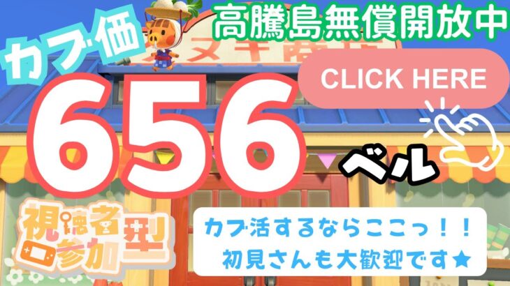 カブ価６５６ベル 島開放中！ あつまれどうぶつの森【視聴者参加型】