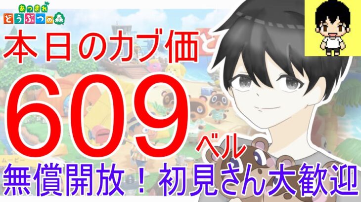 【あつ森】カブ価657,609ベルを無償開放。往復OK！カブ活しましょう！【カブ活】【ライブ配信】