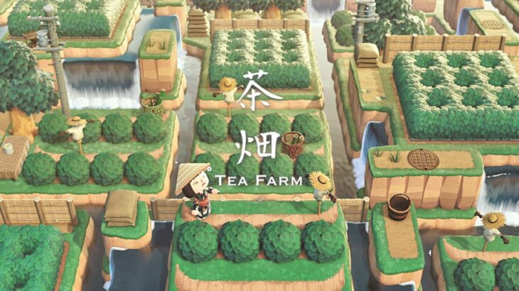 【あつ森】一面に広がる茶畑🍵🍃 | Japanese Tea Farm | Speed Build | AnimalCrossingNewHorizons