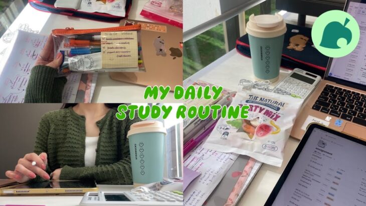 【あつ森風】🇦🇺大学院生の勉強ルーティーンだなも🌳🦔 my daily study routine | study vlog