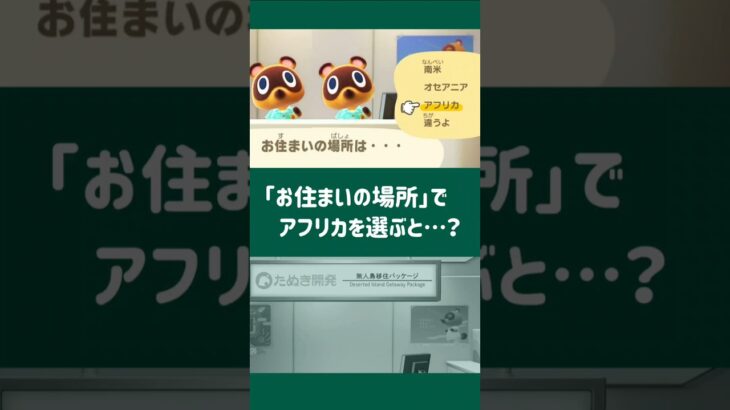 【あつ森】「お住まいの場所」でアフリカを選ぶと…？【小ネタ】