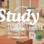 あつ森BGM ☀️ STUDY WITH ME｜ラムネと一緒に勉強しましょう 🍅 25/5 ポモドーロタイマー 2時間｜Calm Piano + 環境音｜勉強用BGM｜作業用BGM 🎧