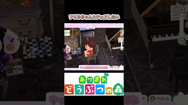 【あつ森】フリルちゃんとチェス！！#shorts #あつ森 #フリル  #ゲーム実況