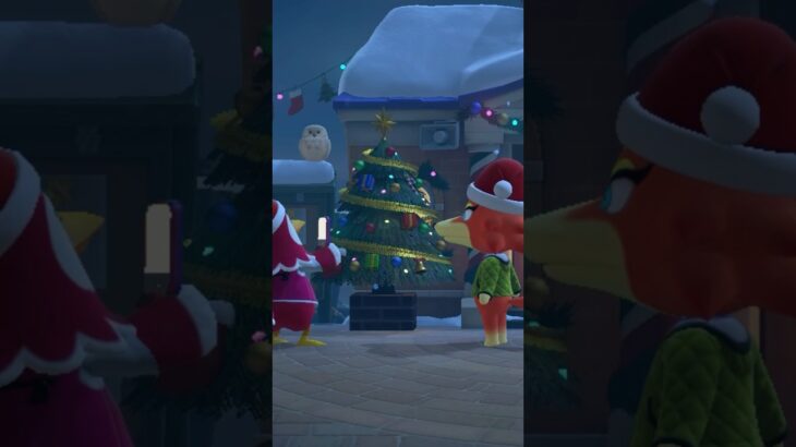 【Switch】あつ森で夜のホワイトクリスマスイブを過ごす住民たち！#あつ森 #shorts #nintendoswitch #ゲーム実況 #ゲーム #クリスマス #christmas