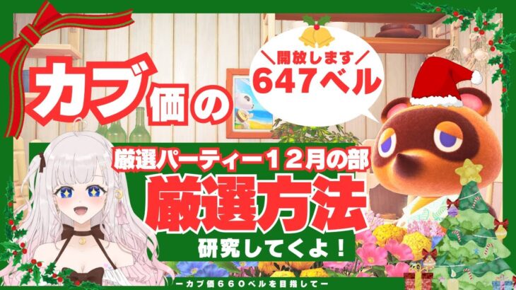 【あつ森】緊急！！カブ活６４７ベル高値開放💰カブ厳選パーティー！！一緒に厳選の仕方覚えませんか？？【視聴者参加型】マシュマロ雑談しましょー！！