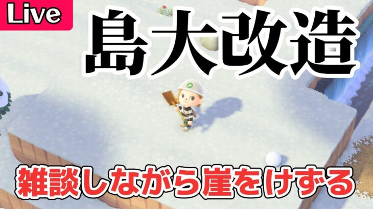 【あつ森 配信】島を大改造！雑談しながら崖をけずりまくりたい（願望）【あつまれどうぶつの森】